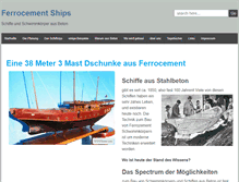 Tablet Screenshot of ferrocement-ships.com
